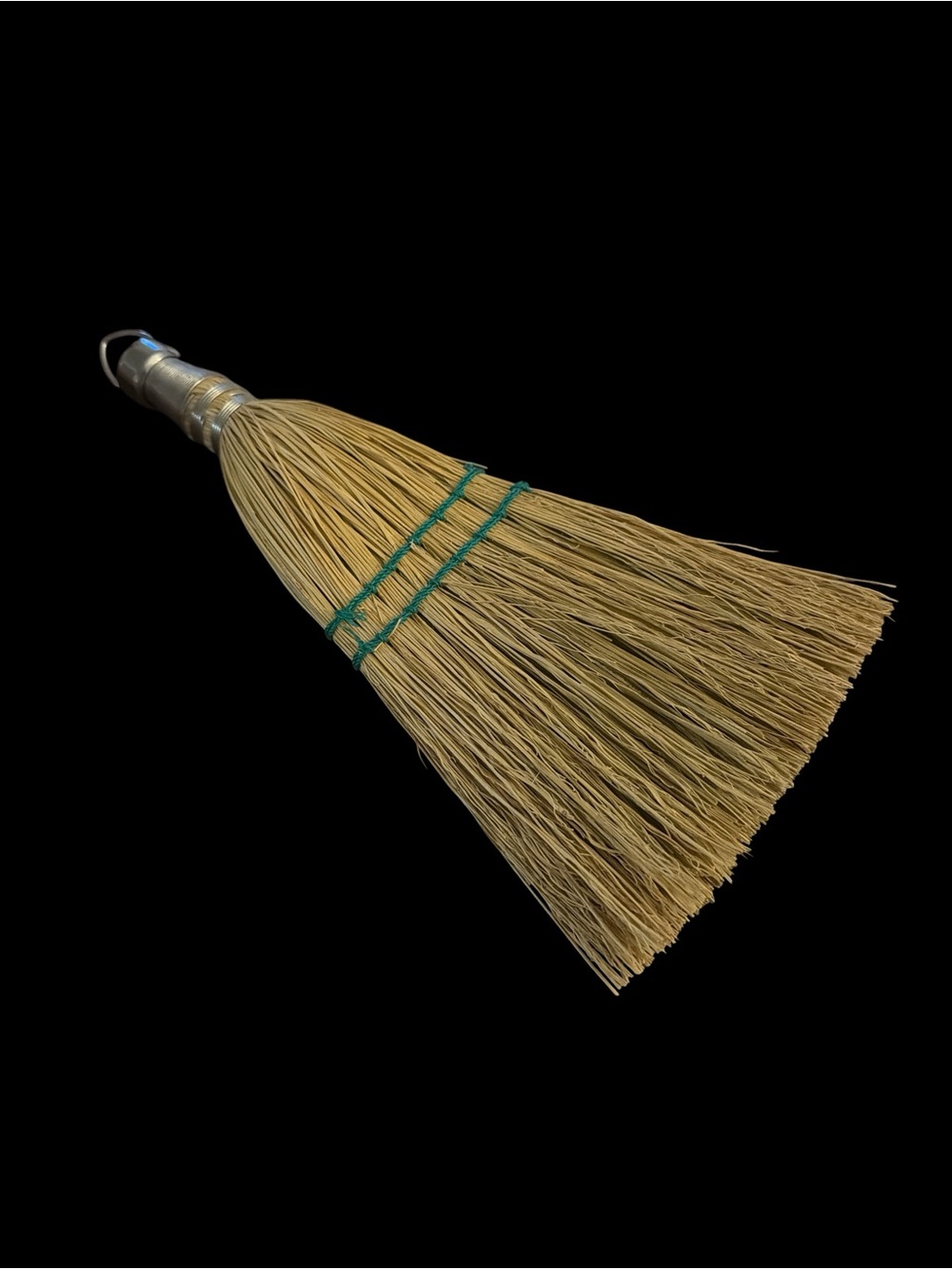 Vintage Straw Hand/Whisk Broom With Wire Wrap 11” Primitive Farmhouse Cottage